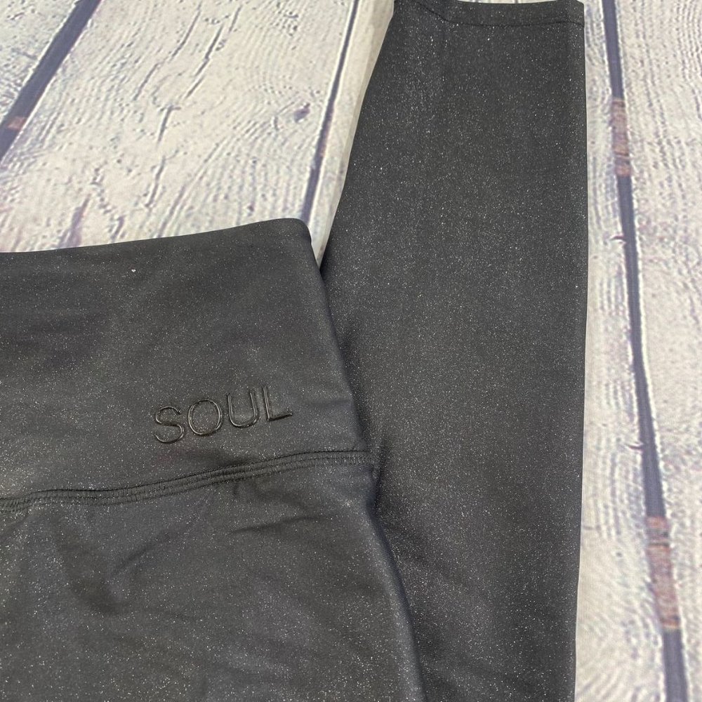 SOUL Women's Black Athletic Leggings High Rise - Picture 7 of 8